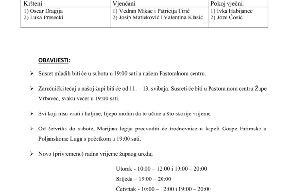 ŠESTA VAZMENA NEDJELJA - 2026 -OKOMITO-2 ŠESTA VAZMENA NEDJELJA - 2026 -OKOMITO-2