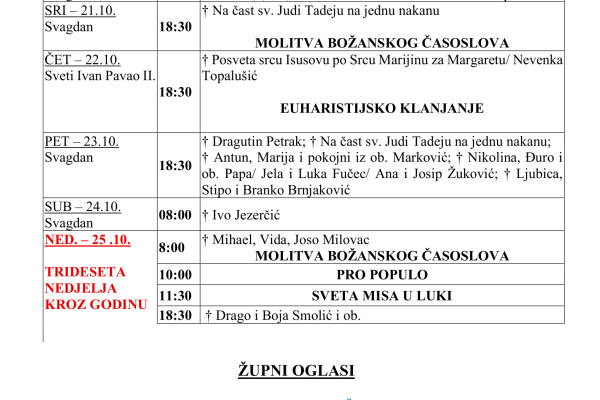 DVADESET DEVETA NEDJELJA KROZ GODINU - 2026 -OKOMITO-1 DVADESET DEVETA NEDJELJA KROZ GODINU - 2026 -OKOMITO-1